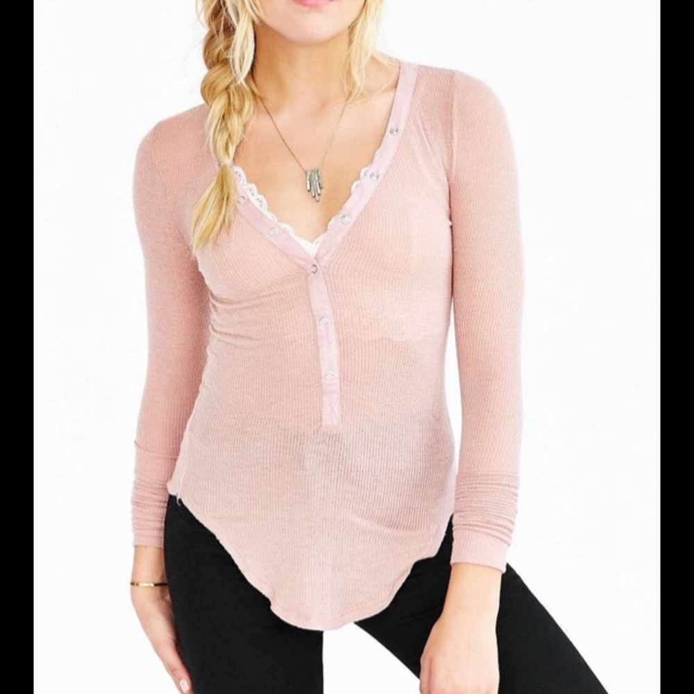 Out from under cozy ribbed henley